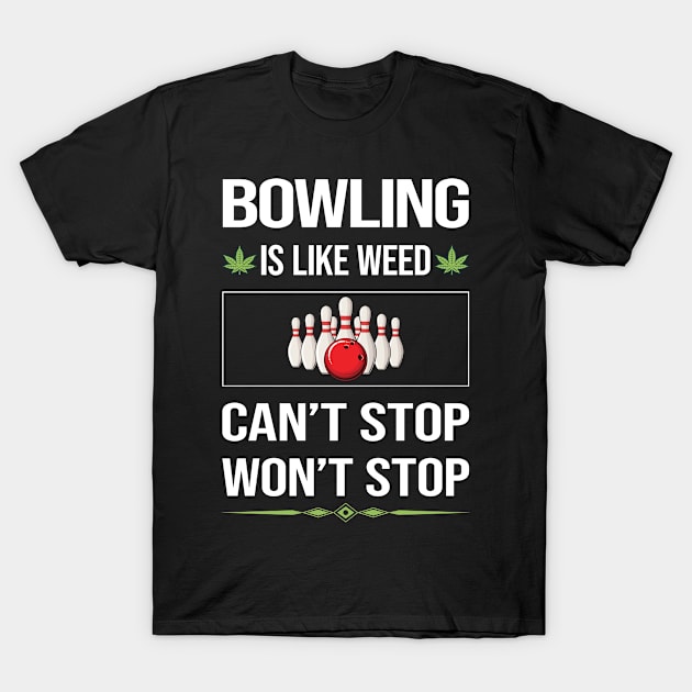 Funny Cant Stop Bowling T-Shirt by symptomovertake